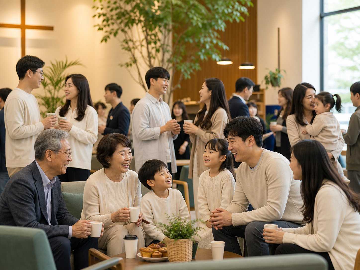 한국인 새가족 환영 사진
